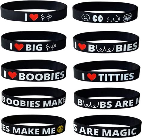 i love boobies Bracelets 